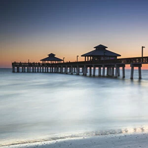 Fort Myers Pier at Sunset, Florida, USA