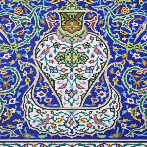 Iran, Tehran, Museum of the Islamic Period, exterior tilework detail