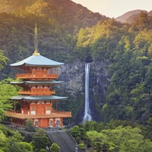 Japan, Wakayama Prefecture, Kumano Kodo Pilgrimage Trail (UNESCO Site), Nachi Taisha Pagoda