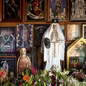 La Santa Muerte Altar, Lake Patzcuaro, Michoacaan, Mexico
