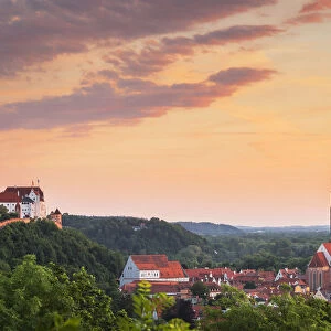 Landshut as seen from the Carossa-Ha-he Viewpoint, Lower Bavaria, Bavaria, Germany