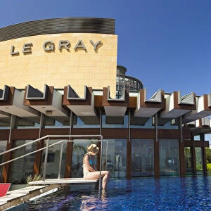 Lebanon, Beirut. The swimming pool at the Le Gray Hotel. MR
