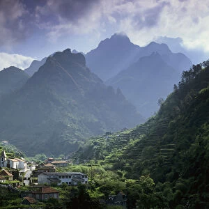 A little village in the middle of the high mountains of central Madeira island, Portugal