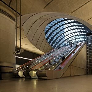 London Canary Wharf Tube Station as part of the Jubilee Line extension was designed by Norman Foster