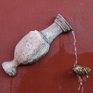 Mexico, A fountain pouring water on a hand