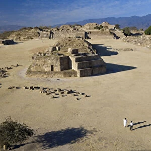 Monte Alban ancient site, nr Oaxaca, Oaxaca State, Mexico