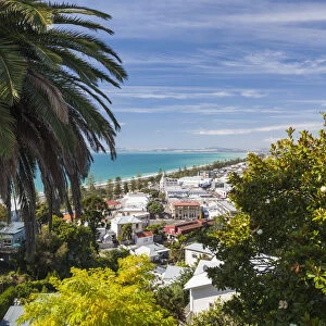 New Zealand, North Island, Hawkes Bay, Napier, elevated city view