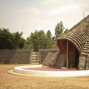 Nyanza, Rwanda. A reconstruction of the kings palace is the focus for the National Museum