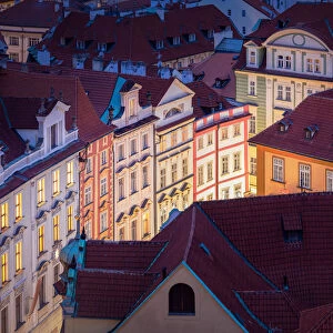 A detail of the palaces of the old town, Prague, Czech Republic