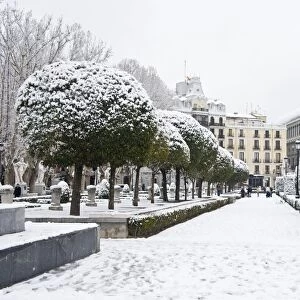 Parque del Oeste, in front of Royal Palace, Palacio Real, Madrid, Spain