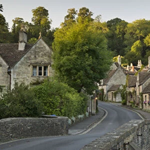 Picturesque cottages in the beautiful Cotswolds village of Castle Combe, Wiltshire