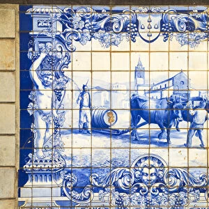 Portugal, Madeira, Funchal, 1867 fountain tiles