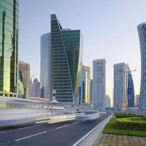 Qatar, Doha, Tornado Tower on right