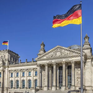 Reichstag building on Platz der Republik, Berlin, Germany