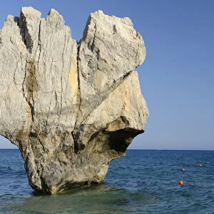 Rock formation at Preveli beach, Crete, Greece, Europe