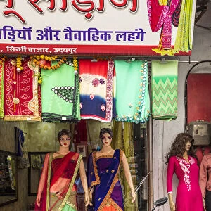 Sari shop, Udaipur, Rajasthan, India