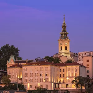 Serbia, Belgrade, View of St. Michaels Cathedral in the historical center