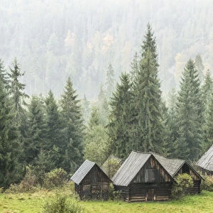 Shepherds huts at Podokolne, Jurgow, Poland