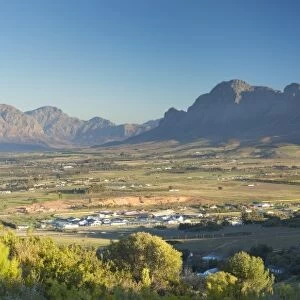 Simonsberg Mountain and Paarl Valley, Paarl, Western Cape, South Africa