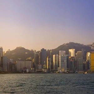 Skyline of Hong Kong Island from Kowloon, Hong Kong, China