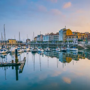 Spain, Asturias, Gijon. Cimadevilla at sunrise