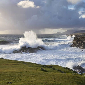 Stormy weather in Western Achill Island, Achill Island, County Mayo, Connacht province