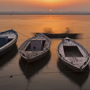 Sunrise on the Gandin Varanasi, Uttar Pradesh, India