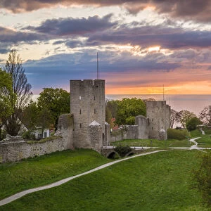 Sweden, Gotland Island, Visby, 12th century city wall, most complete midieval city wall