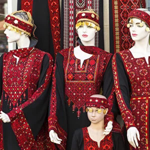 Taditional fashion, dress display, Amman, Jordan