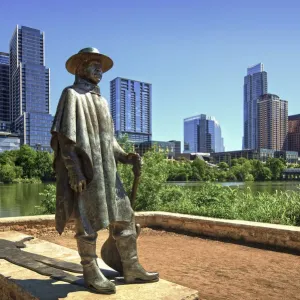Stevie Ray Vaughan Statue Print, Lady Bird Lake Austin Texas Stevie Ray Vaughan Statue Print, Lady Bird Lake Austin Texas
