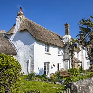 Thatched cottage, Croyde, Devon, England, UK