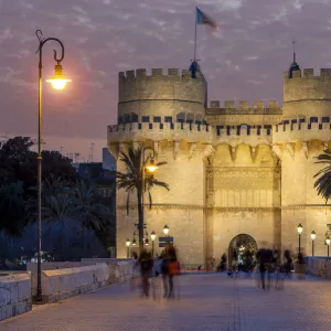 Torres de Serranos (Serranos Towers), Valencia, Spain