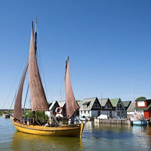 Traditional sailing boat, Ahrenshoop-Althagen, Mecklenburg-Western Pomerania, Germany