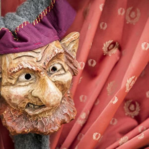 Traditional wooden masks from Comelico, Casamazzagno, Comelico Superiore, Belluno, Veneto