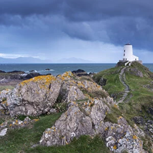 Twr Mawr lighthouse on Llanddwyn Island, Anglesey, Wales. Autumn (September)
