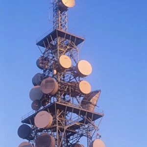 A communications tower in Carlisle, Cumbria, UK