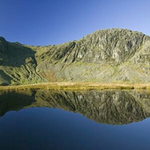 Pavey Ark and Harrison Stickle in the Langdale Valley Lake District UK