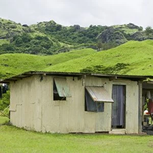 A tin shack house on Fiji