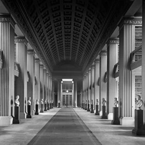 View of the upper library, Playfair Hall, University of Edinburgh. Date: c1900