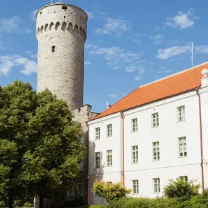 Estonia, Tallinn Print: Pikk Hermann Tower and Toompea Castle