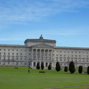 Print of the Stormont Assembly Building in Belfast, Northern Ireland