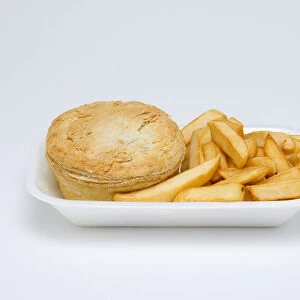 Food, Cooked, Meat, meat pie and potato chips
