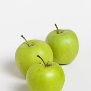 Food, Fruit, Apple, Three Green Apples