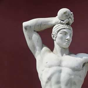 Italy, Lazio, Rome, Foro Italico, Athletic statuary