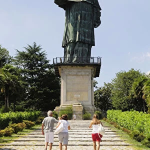 Italy, Piemonte, Lake Maggiore, Arona, statue of San Carlo Borromeo