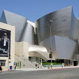 Walt Disney Concert Hall on Grand Ave. Designed by Frank Gehry