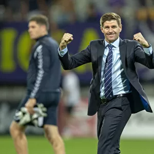 Steven Gerrard's Europa League Triumph with Rangers: Manager's Euphoric Moment after Securing Qualification