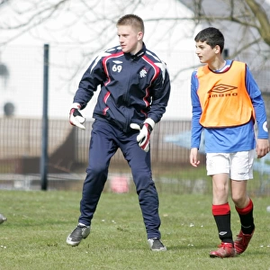 Training with Grant Adam at Rangers with Kids FITC Soccer Camp, Inverclyde Sports Centre, Largs