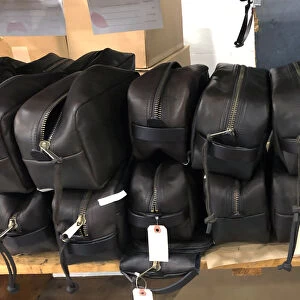 Assembled bags ready for delivery are on display at the Naples Florida factory of