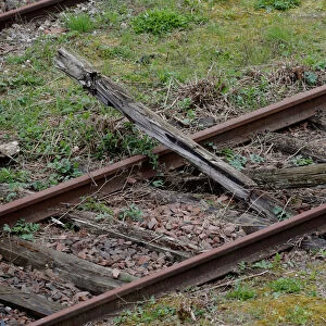 Railway tracks are seen at a marshalling yard in Sotteville-Les-Rouen